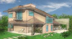 A quick sketch drawing for a house