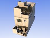 2 images of a house designed by Claudia Bassichetto and others for the NGO India2Care of our friend Alexandre.