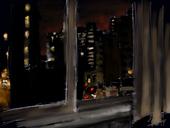 A sketch for the cgtalk daily sketch! It's a view from my window, showing Augusta Street, heart of São Paulo's nightlife...