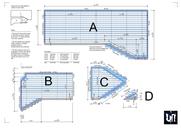 Installation drawings for a work of art in ceramics