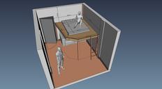 A mezzanine designed in FreeCAD