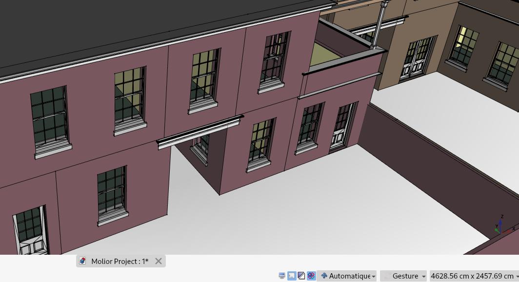 screenshot of UI improvements in the BIM workbench