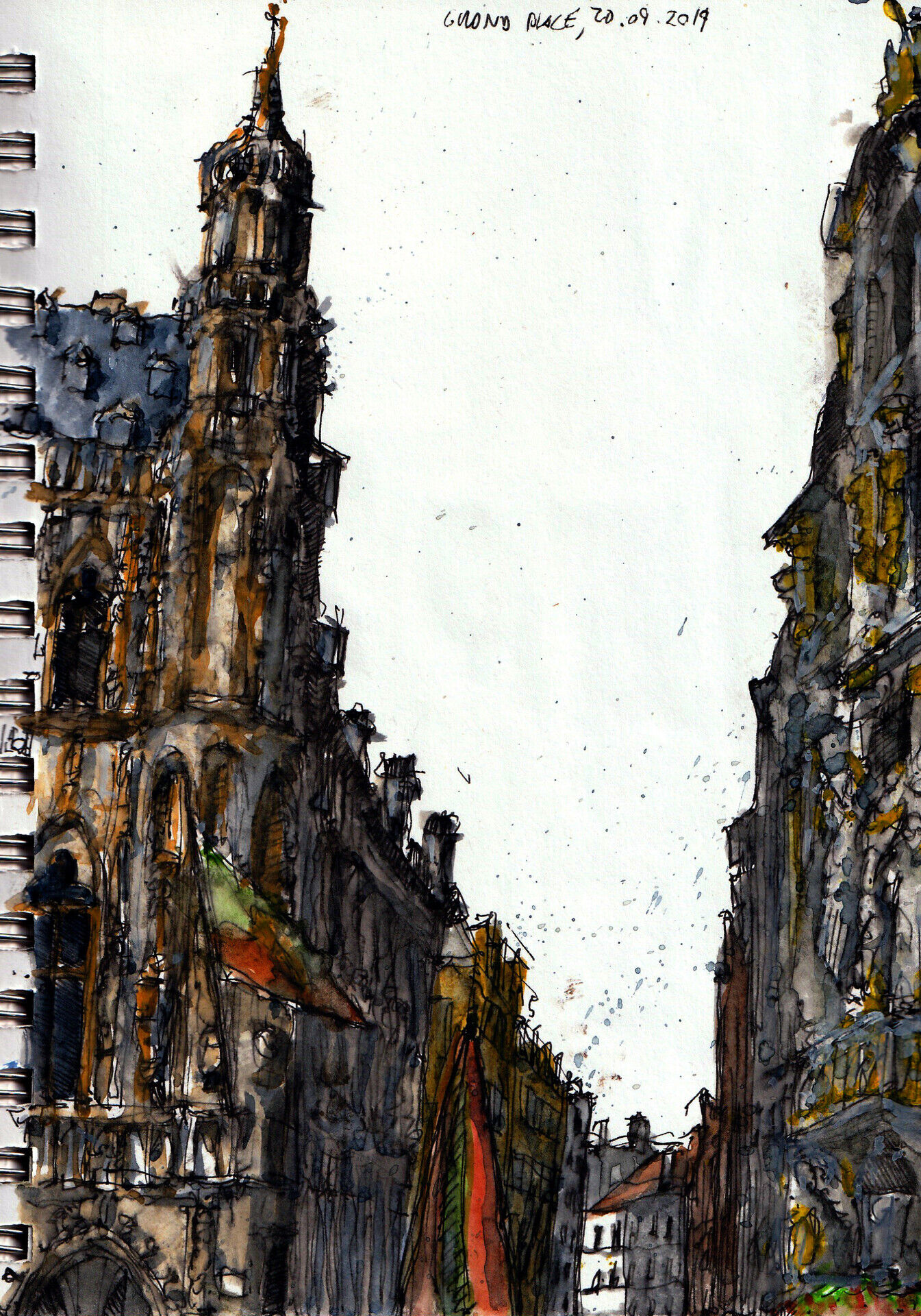 sketch of a corner of the townhall