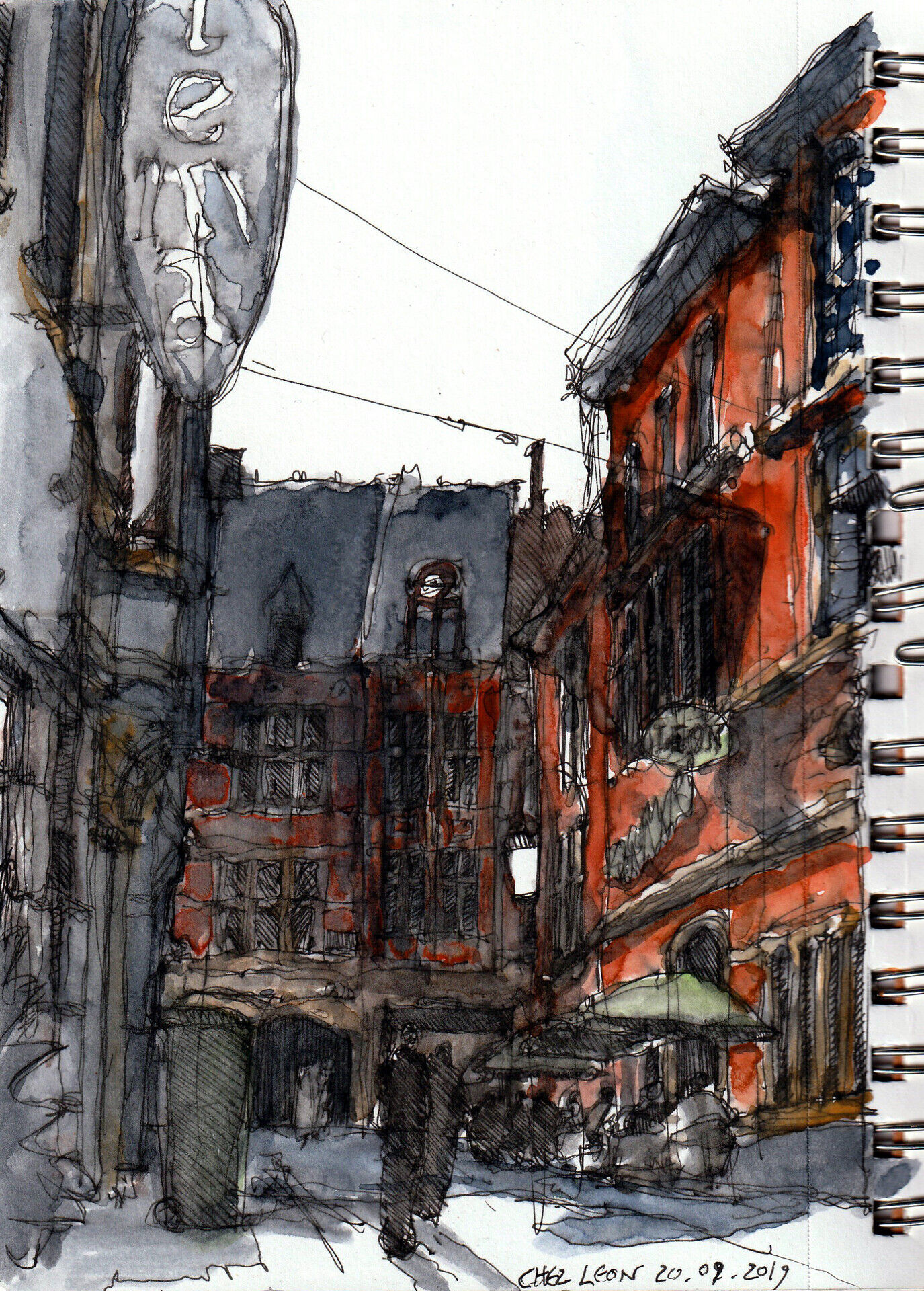 sketch of Chez Leon