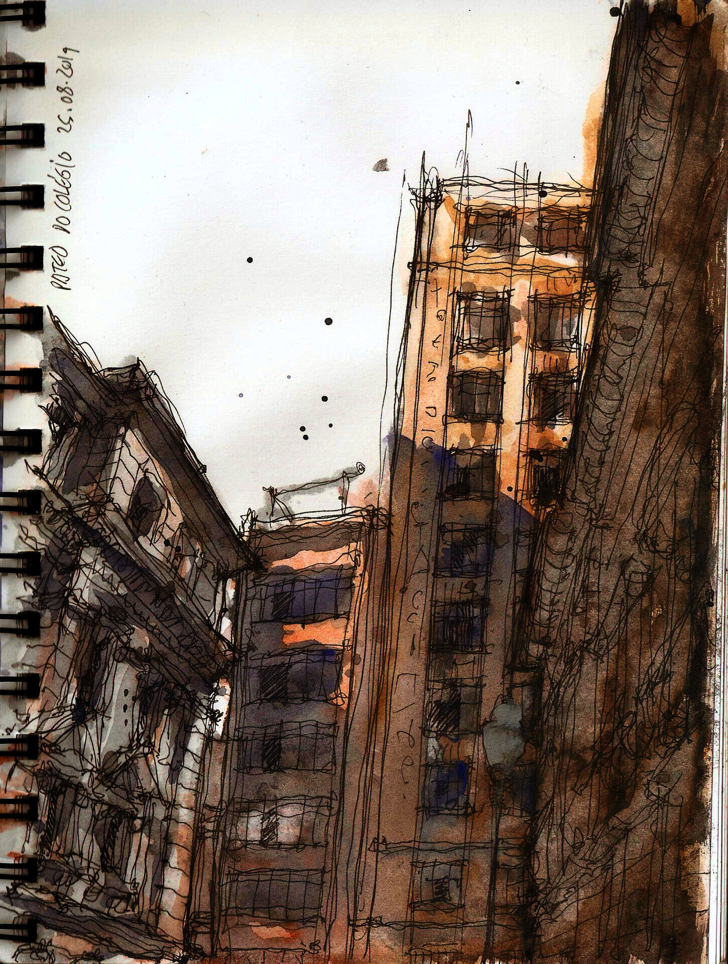 sketch of a street