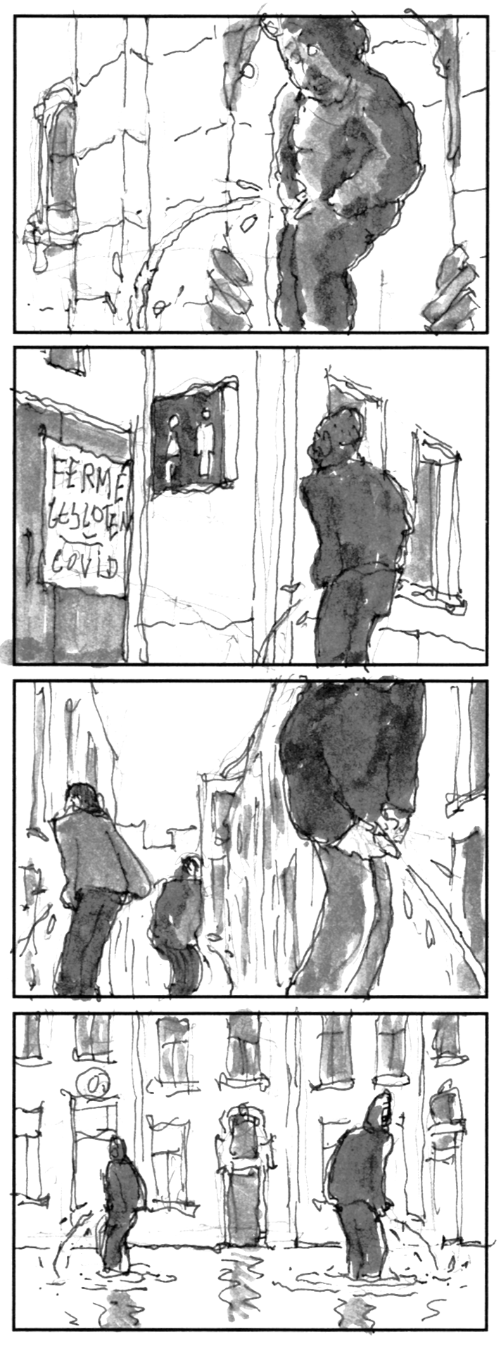 a 4-cases vertical strip